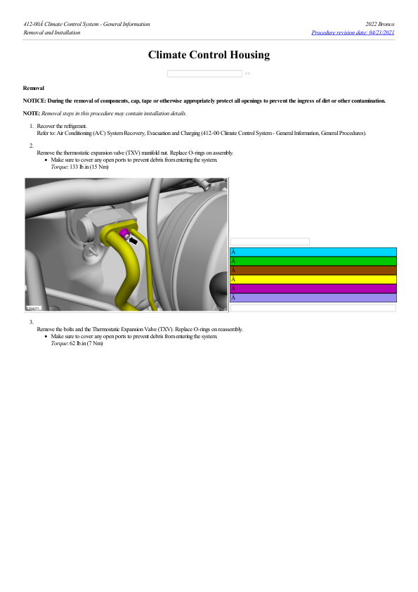 Climate Control Housing G2222226 Manual