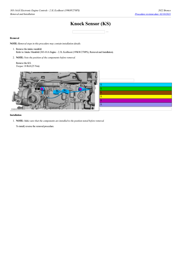 Knock Sensor (KS) G2193265 Manual