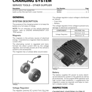 ATV 2018 Charging System (New T3) Shop 219100881 015 Manual