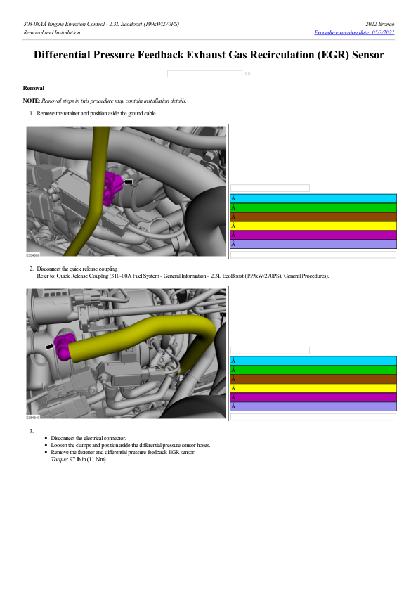 Differential Pressure Feedback Exhaust Gas Recirculation (EGR) Sensor G2248522 Manual