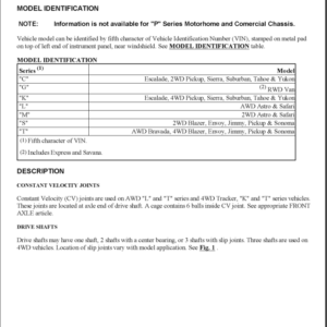 2000 DRIVESHAFT  Manual