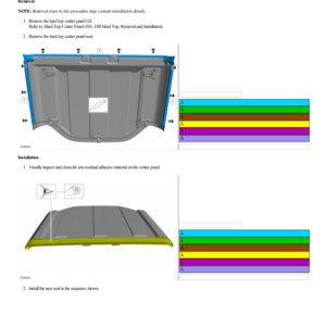 Hard Top Center Panel Seal G2238348 Manual