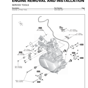 ATV MY18 Engine Removal Installation 219100885 012 Manual