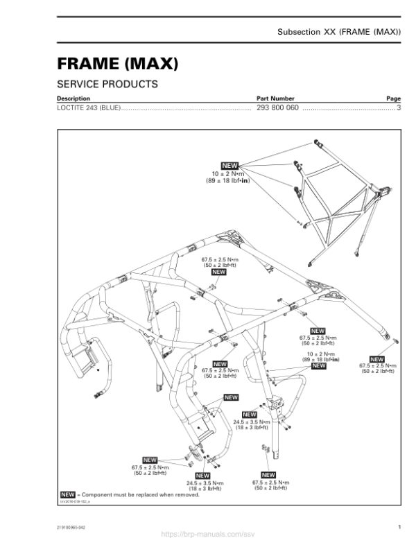 SSV 2019 Frame (MAX) Commander Shop Supp 219100965 042 Manual