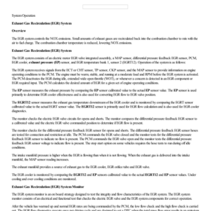 Engine Emission Control System Operation and Component Description G2223870 Manual