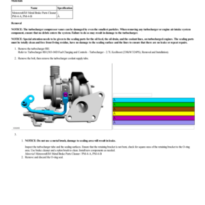 Turbocharger Coolant Supply Tube RH G2193102 Manual