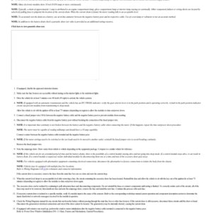 Battery Drain Check G2226504 Manual