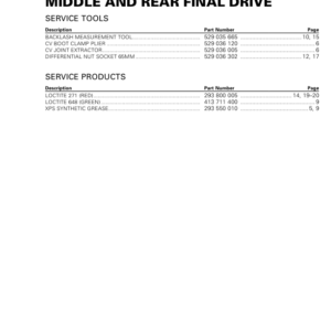 ATV MY18 Middle and Rear Final Drive 219100885 046 Manual