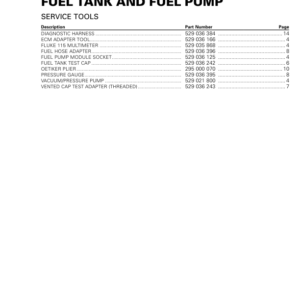 Fuel Tank and Fuel Pump 219101005 023 en Manual