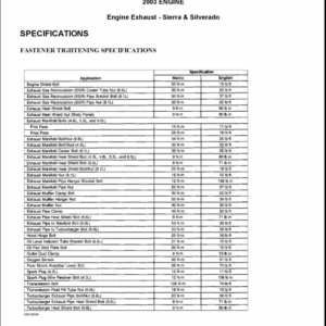 engine exhaust Manual