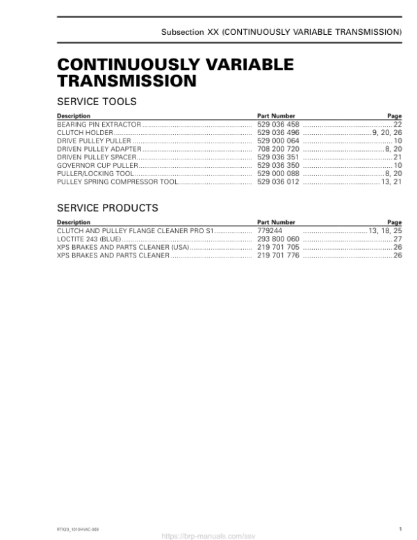 SSV 2020 CVT Repair RTX20 1010HVAC 009 en Manual