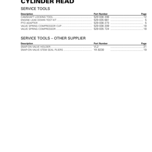 PWC Cylinder Head (Spark) Shop smr2014 020 en.smr2014 020 rev1 Manual