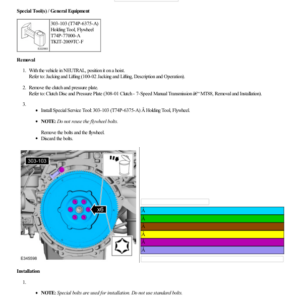 Flywheel G2186885 Manual