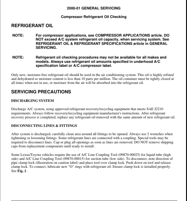 AC Compressor Refridgerant Oil Checking Manual