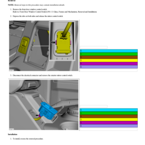 Exterior Mirror Control Switch G2250043 Manual