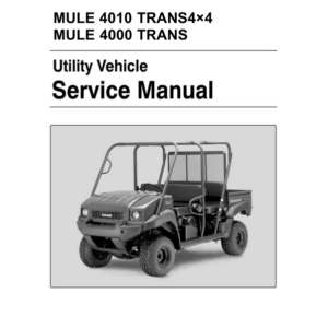 2009-2018 Kawasaki Mule 4000 4010 Trans Gasoline Manual