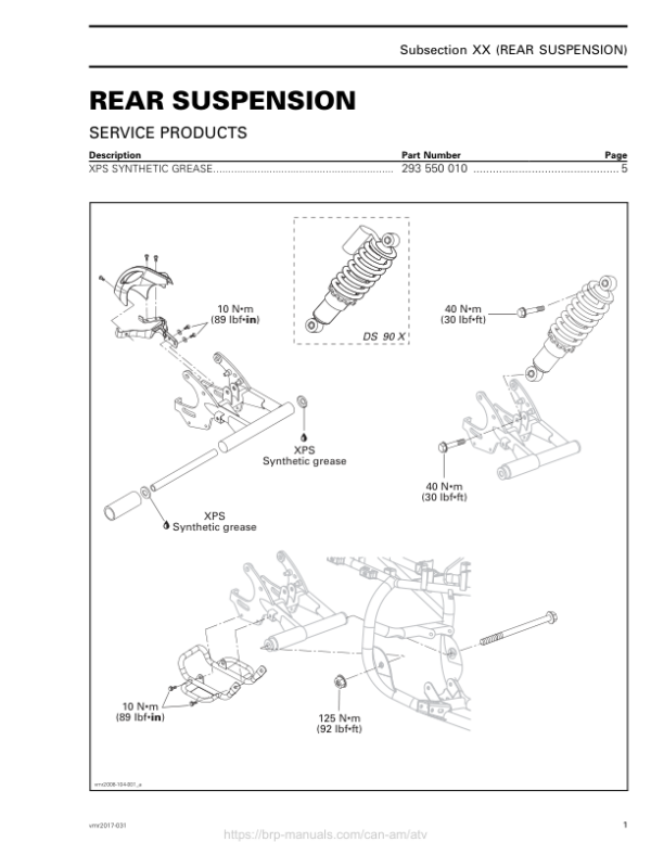 ATV Rear Suspension (Mini DS) Shop vmr2017 031 Manual