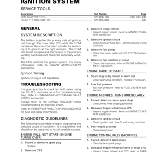 ATV 2015 OUTLANDER 6X6 (Ignition System) Shop 04cF7EAAU SM51Y015S01 vmr2015 133 Manual