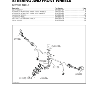 Roadster 2019 Steering and Front Wheels Ryker Shop 219100957 028 Manual