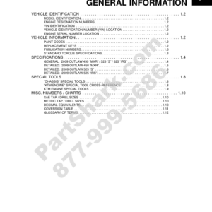 2009 Polaris Outlaw 450 525 Manual