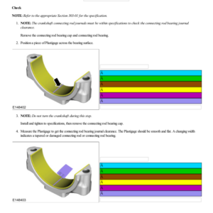 Connecting Rod Bearing Journal Clearance G2219077 Manual