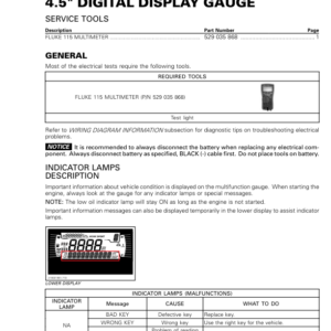 ATV 2019 4.5 in Digital Display Outlander Shop Supp 219100951 022 Manual