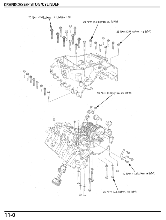 11 crankcase piston cylinder Manual