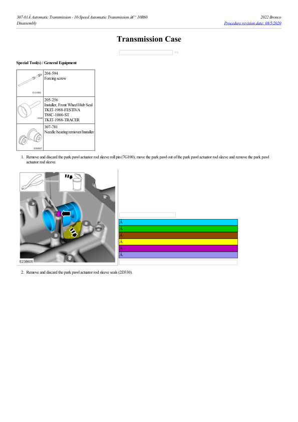 Transmission Case G2217367 Manual