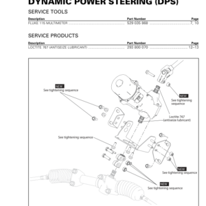 SSV Dynamic Power Steering (DPS) (Commander) Shop Supp. 219100899 015 Manual