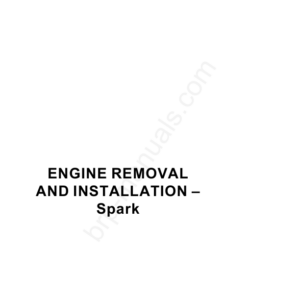 Engine Removal and Installation Spark Manual