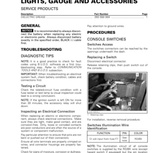 SSV Lights, gauge and accessories (Defender) Shop tmr2016 136 Manual