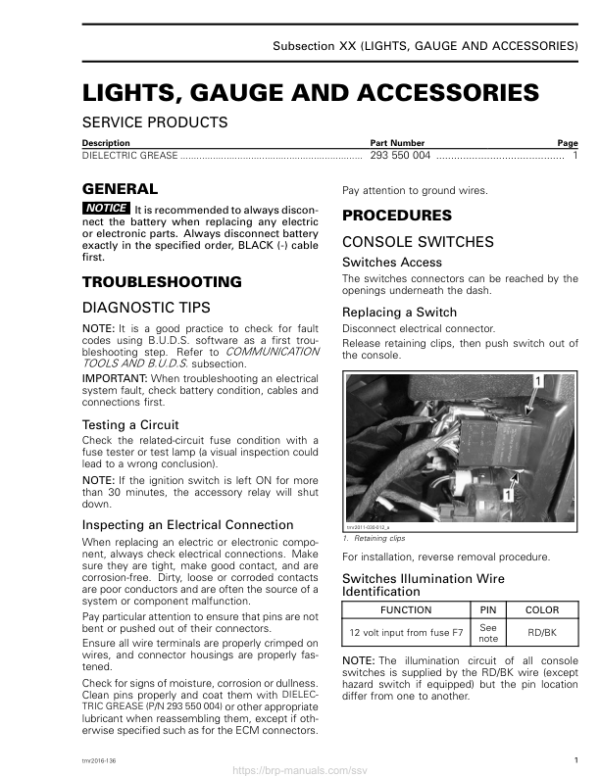 SSV Lights, gauge and accessories (Defender) Shop tmr2016 136 Manual