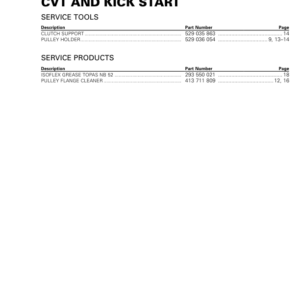 ATV CVT and Kick Start (Mini DS) Shop vmr2017 018 Manual