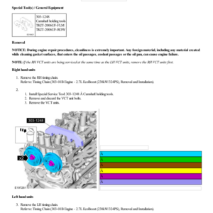 Variable Camshaft Timing (VCT) Unit G2206290 Manual