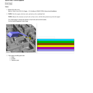 Valve Clearance Adjustment G2186860 Manual