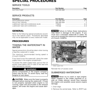 Special Procedures GTI GTR WAKE 155 Shop Supp. 219100961 005 Manual