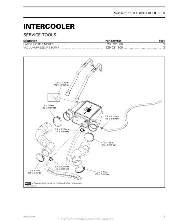 Intercooler 219101005 016 en Manual