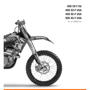 2009 KTM 450 505 SX F XC F Repair Manual