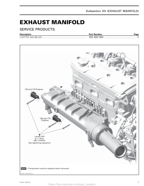 Exhaust Manifold (1603) Manual