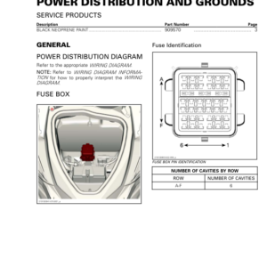 POWER DISTRIBUTIONS AND GROUNDS LINE UP SEA DOO Manual