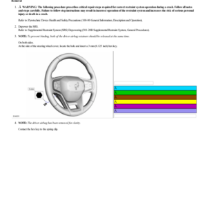 Driver Airbag G2208795 Manual