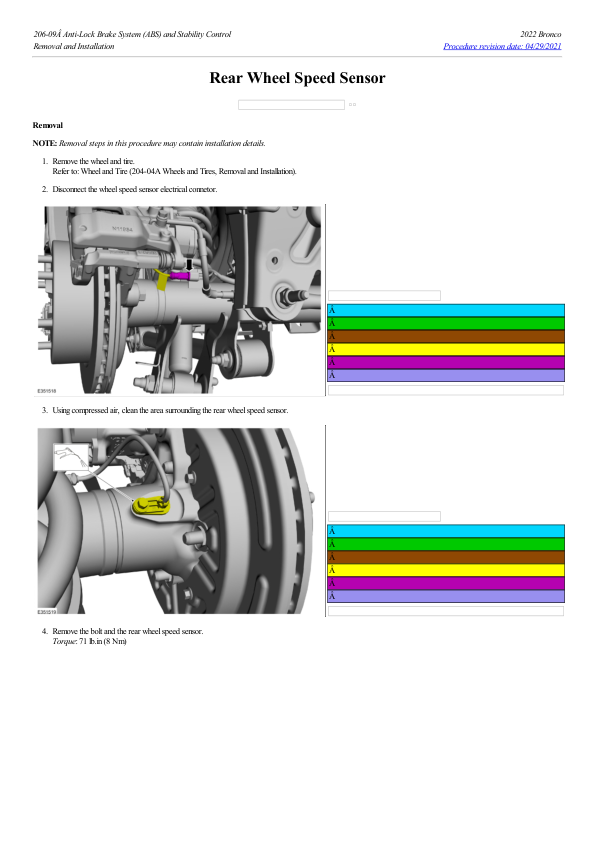 Rear Wheel Speed Sensor G2218075 Manual