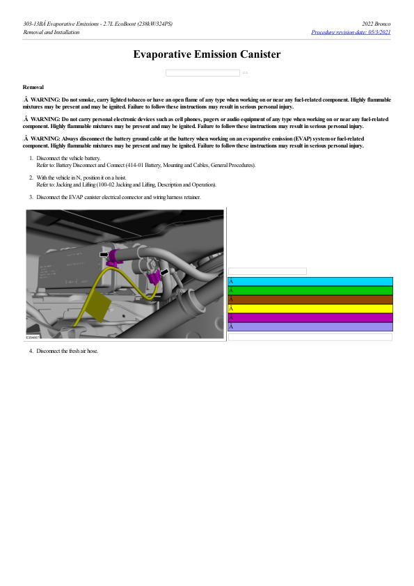 Evaporative Emission Canister G2224250 Manual