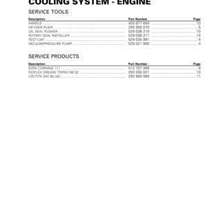 PWC 2017 Cooling engine (900 ACE engine) DOLPHIN smr2017 340 Manual