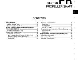 PROPELLER SHAFT Manual