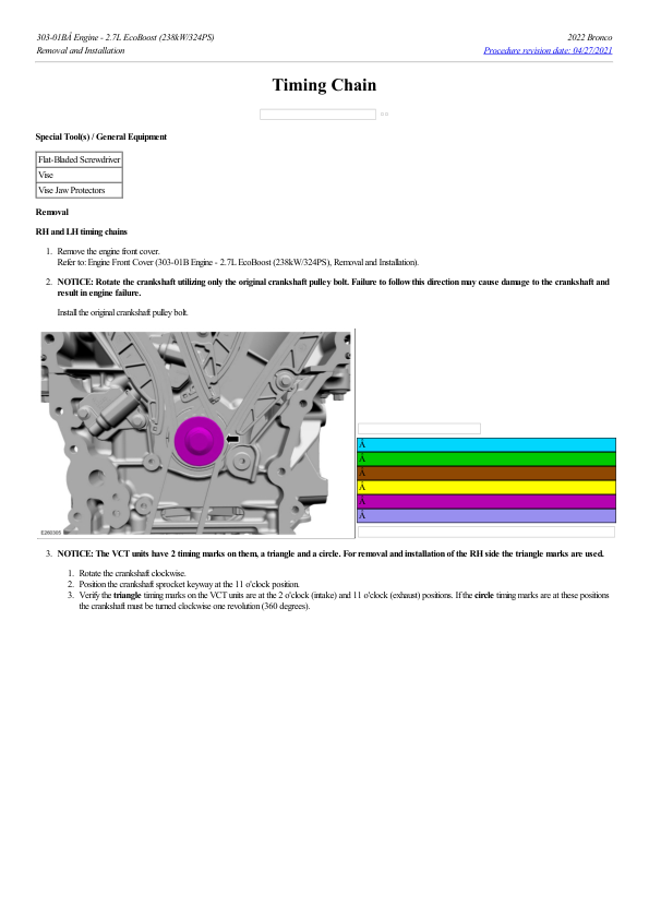 Timing Chain G2206286 Manual