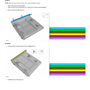 Hard Top Front Panel Rail Seal RH G2238352 Manual