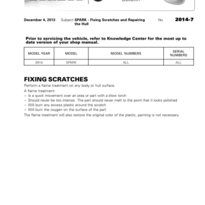 Spark Hull Repair Manual