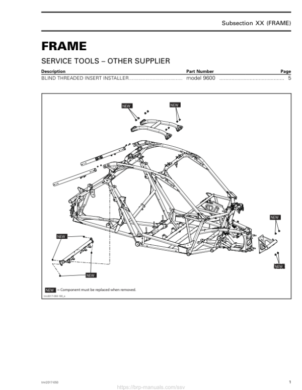 SSV 2017 Frame (Maverick X3) Shop tmr2017 050 Manual