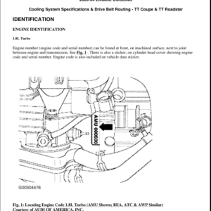 DRIVE BELT ROUTING Manual